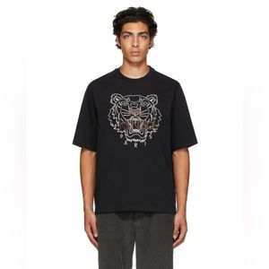KENZO Black Loose-Fit Tiger T-Shirt